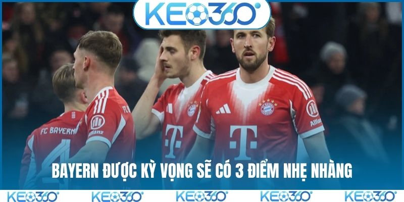 Bayern được kỳ vọng sẽ có 3 điểm nhẹ nhàng