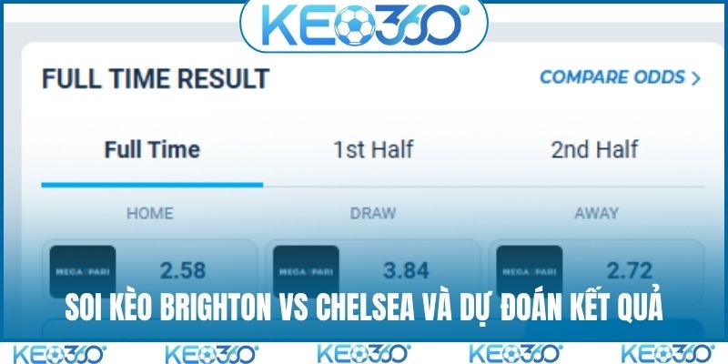 Soi kèo Brighton vs Chelsea và dự đoán kết quả