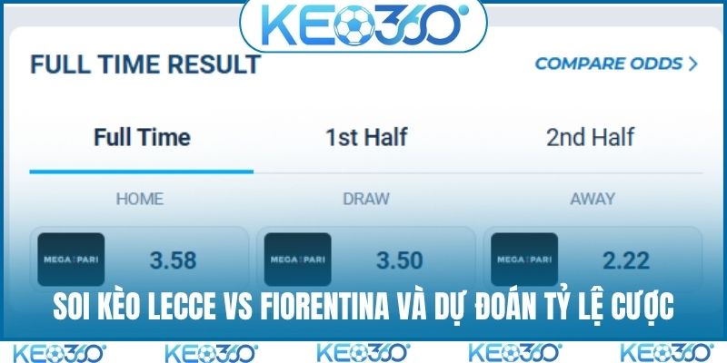 Soi kèo Lecce vs Fiorentina và dự đoán tỷ lệ cược